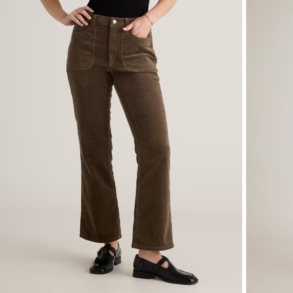 Quince Organic Stretch Corduroy Flare Pants